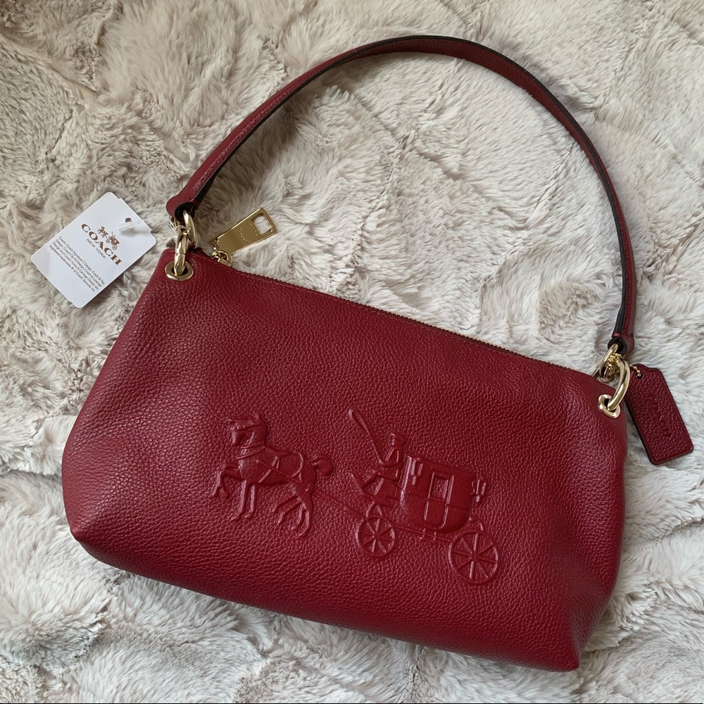 NWT Coach Embossed Leather Charley Crossbody